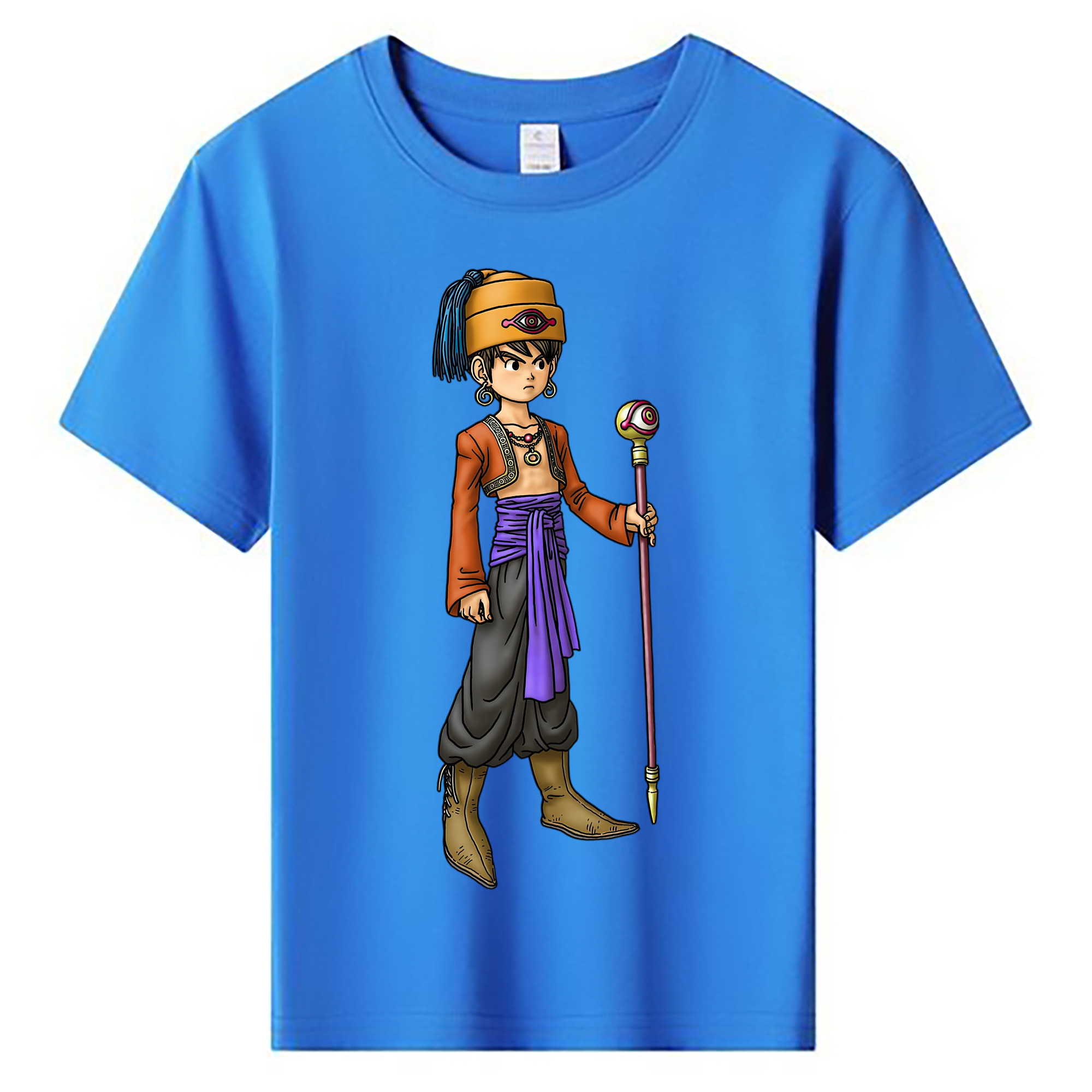 （画像用） ドラゴンクエスト Doragon Kuesuto Dragon Quest 綿100％キッズTシャツ（フロントプリント）